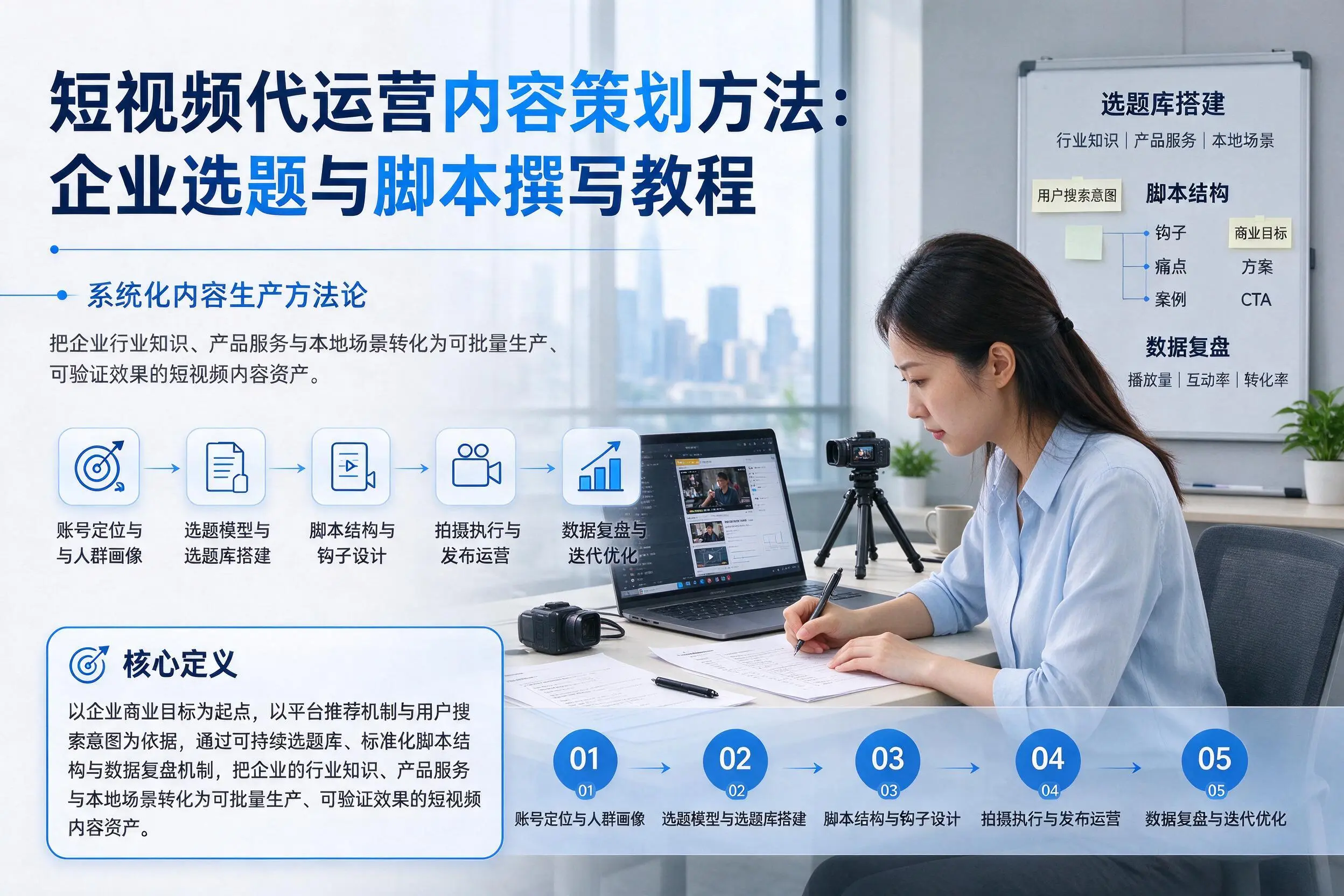 短视频代运营内容策划方法:株洲企业选题与脚本撰写教程