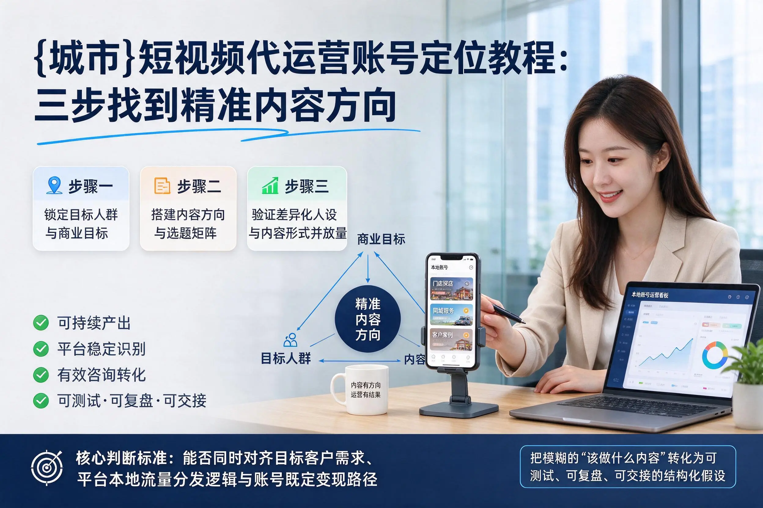 株洲短视频代运营账号定位教程:三步找到精准内容方向