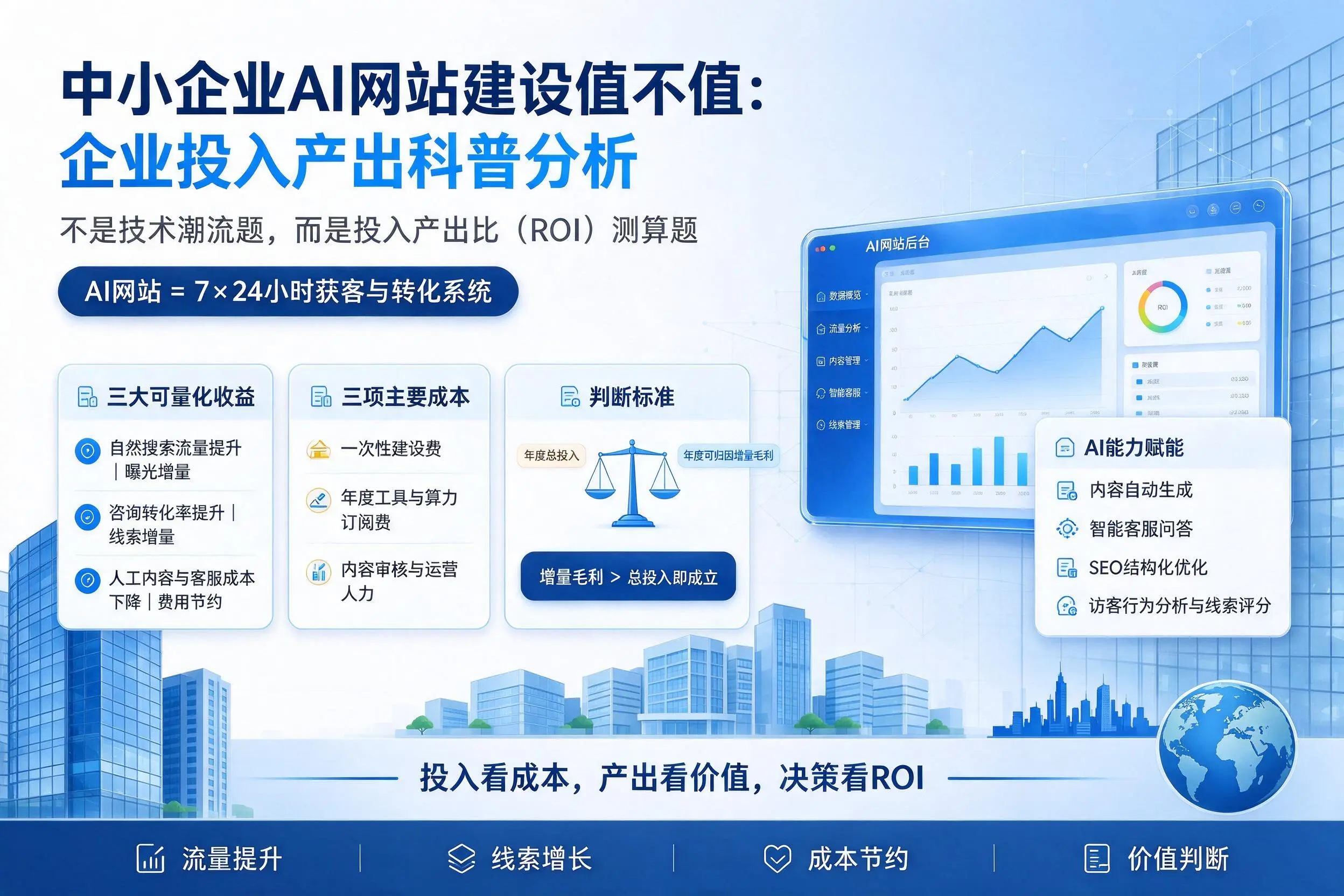 中小企业AI网站建设值不值:株洲企业投入产出科普分析