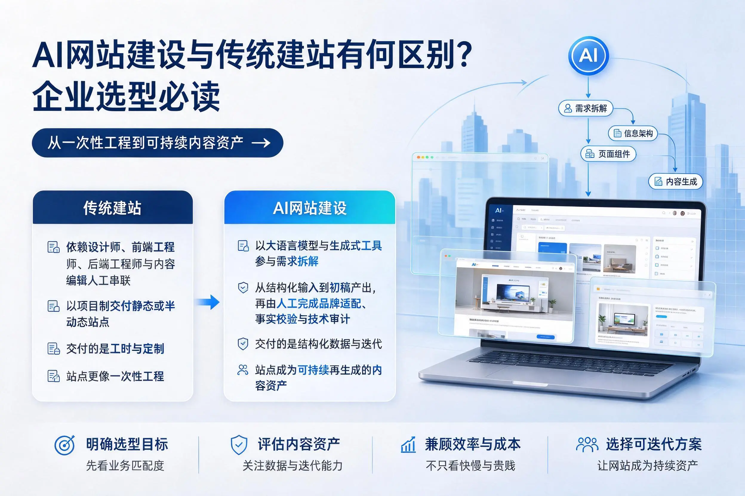 AI网站建设与传统建站有何区别?株洲企业选型必读