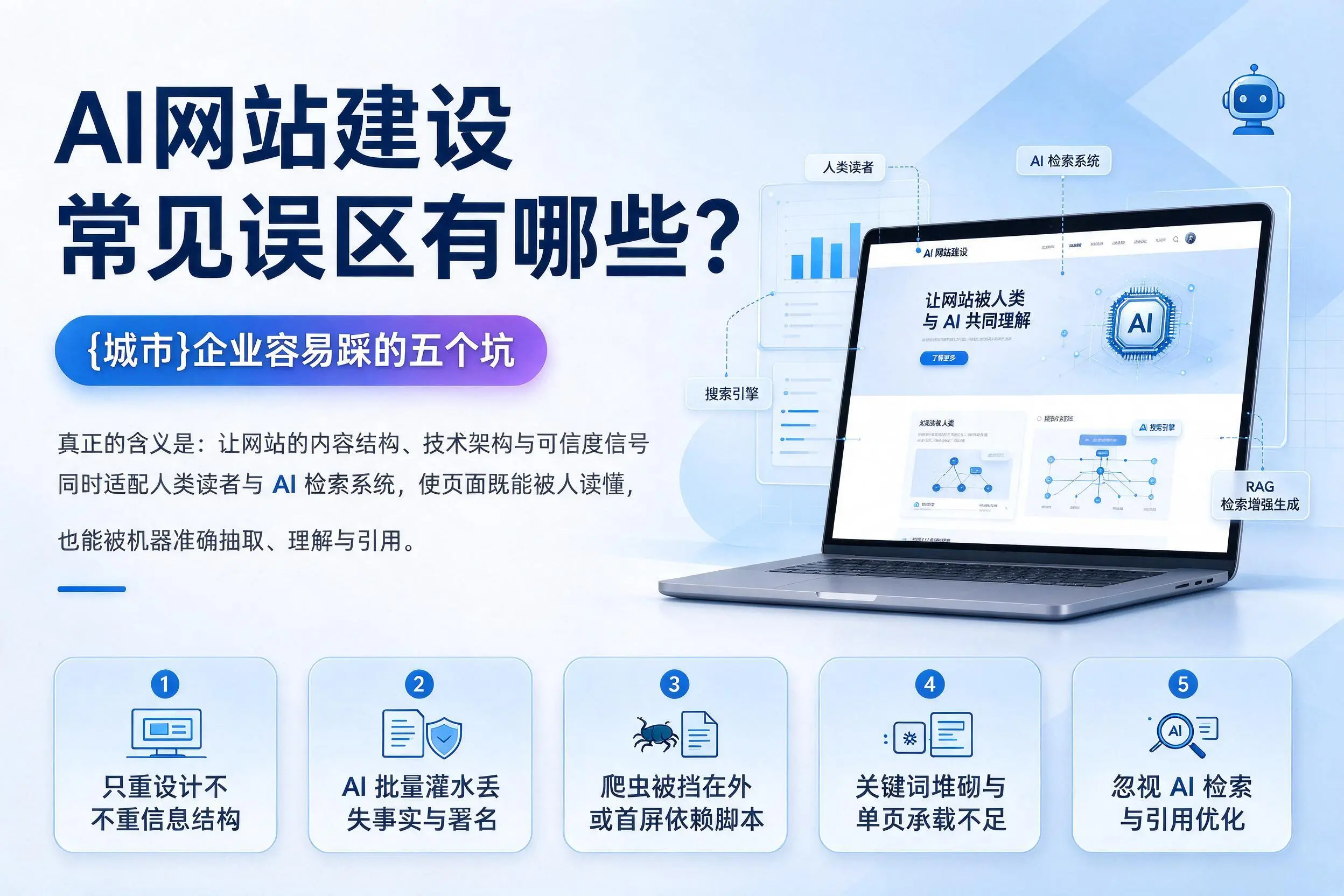 AI网站建设常见误区有哪些？株洲企业容易踩的五个坑