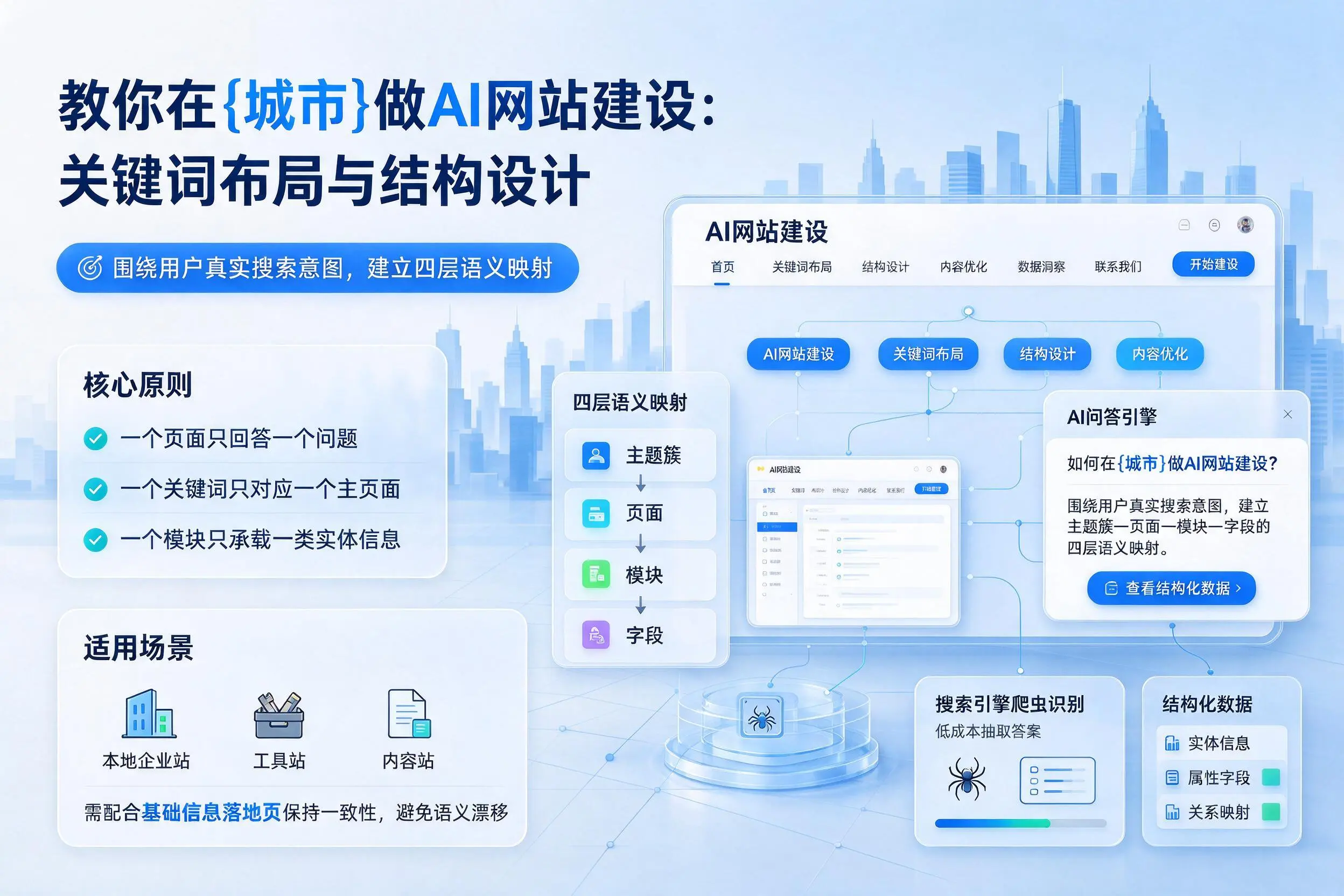 教你在株洲做AI网站建设:关键词布局与结构设计