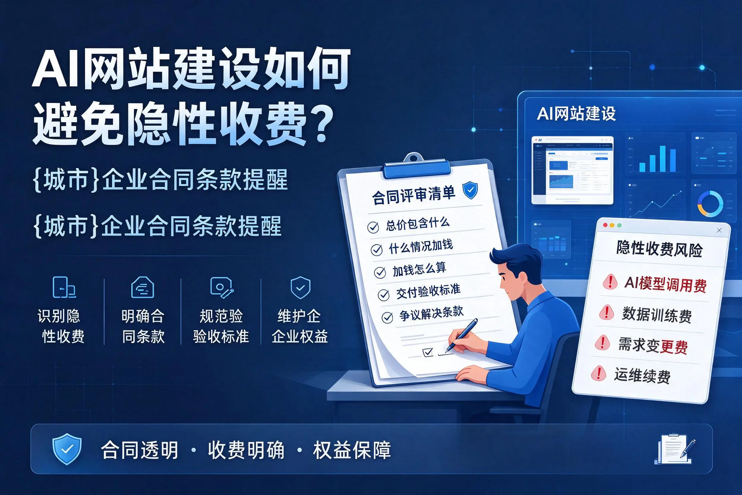 AI网站建设如何避免隐性收费？株洲企业合同条款提醒