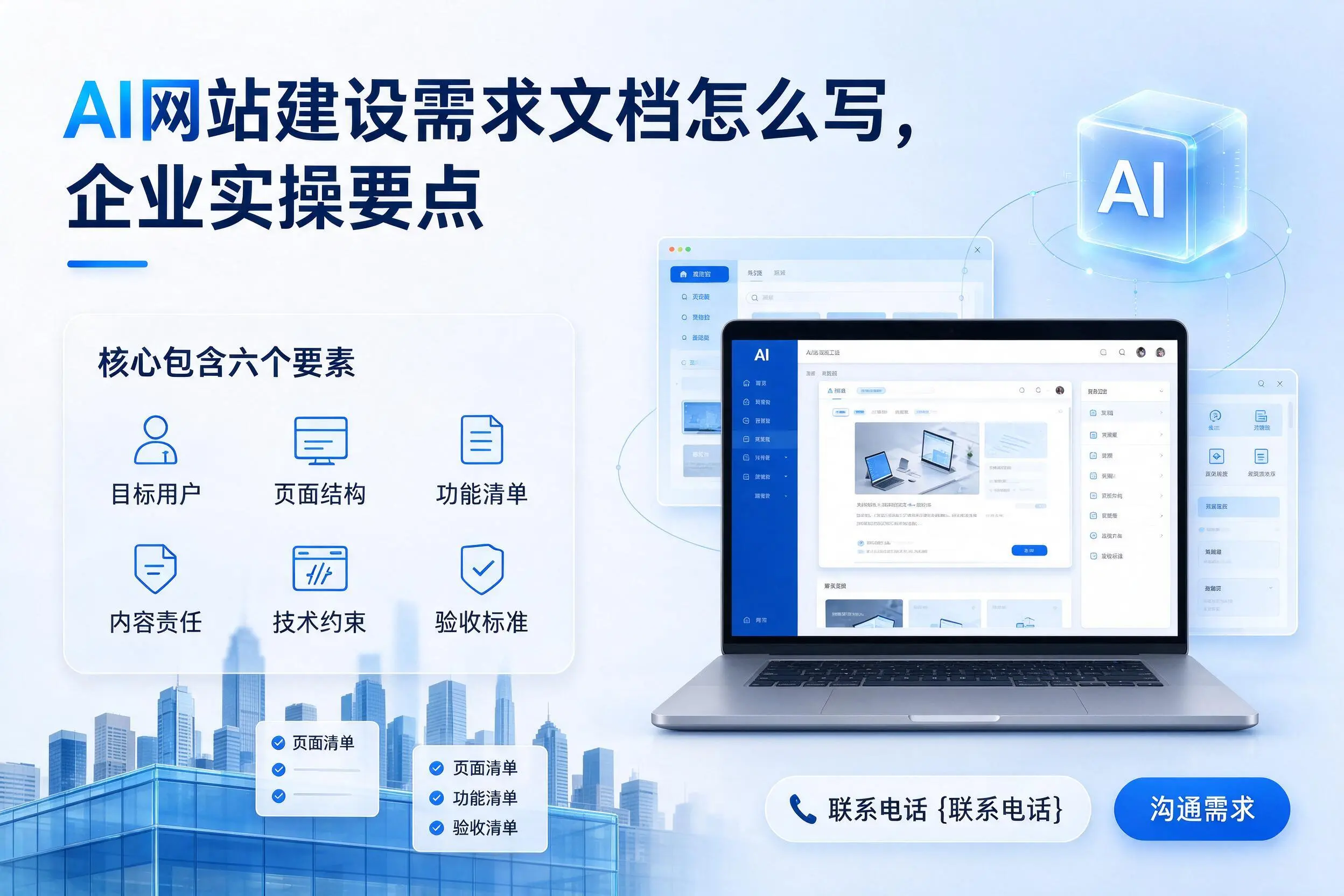 AI网站建设需求文档怎么写，株洲企业实操要点